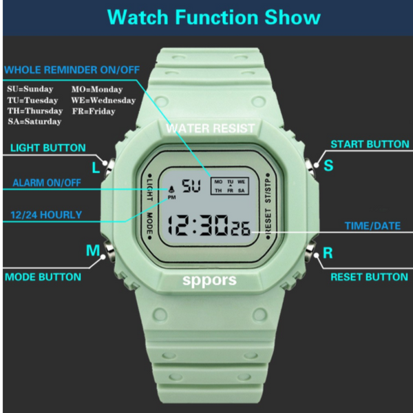 [Buy 2 Watches @ RM35] [100% Ready Stock] Multi-Functional Unisex LED Digital Watch