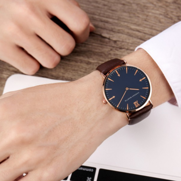 [Bundle for 2 @ RM45] [100% Ready Stock] HANNAH MARTIN Classic Leather Luxury Unisex Watch