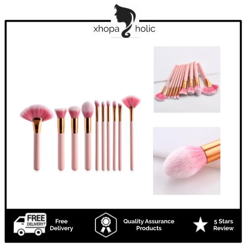 [100% Ready Stock] [10 Pcs Brush @ RM35] Premium 10 Pcs Makeup Brush Set