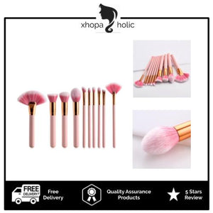 [100% Ready Stock] [10 Pcs Brush @ RM35] Premium 10 Pcs Makeup Brush Set