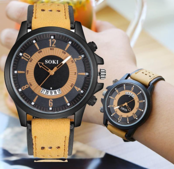 [Bundle for 2 @ RM35] [100% Ready Stock] Military Calendar Unisex Leather Sport Watch