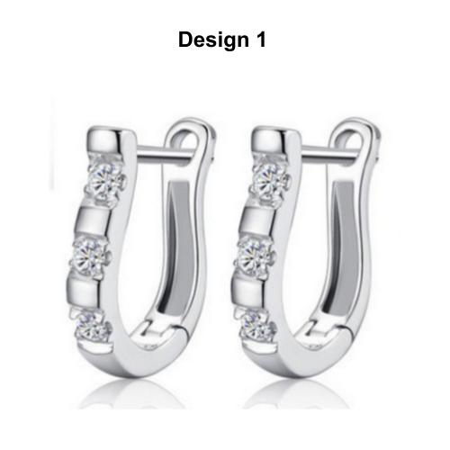 [Buy 2 Earrings Set @ RM40] [Comes With Earring Box] Classic Designed Silver Hoop Earrings
