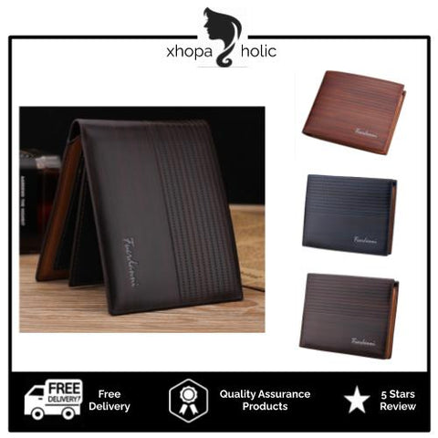 [Bundle For 2 @ RM45] [100% Ready Stock] Premium PU Leather Slim Wallet