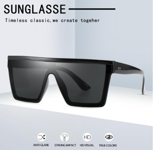 [100% Ready Stock] Stylish Oversized Unisex UV400 Sunglasses