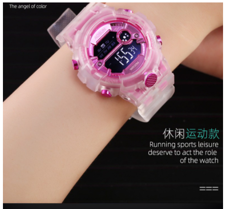 [100% Ready Stock] Multi-Functional Transparent Digital Colourful LED Watch