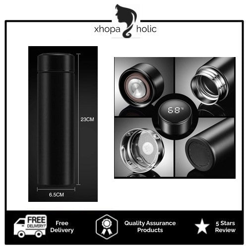 [Buy 2 Water Bottle @ RM45] [100% Ready Stock] Smart LED Temperature Display 500ml Water Bottle Flask