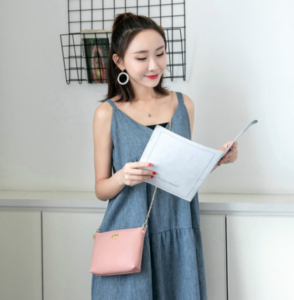Fashionable Korean Square Women Chain Sling Bag