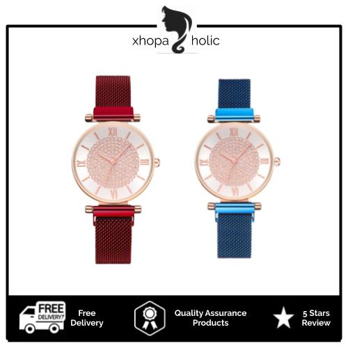 Starry Lady Magnetic Buckle Stainless Steel Women Watch