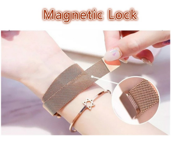 Starry Lady Magnetic Buckle Stainless Steel Women Watch