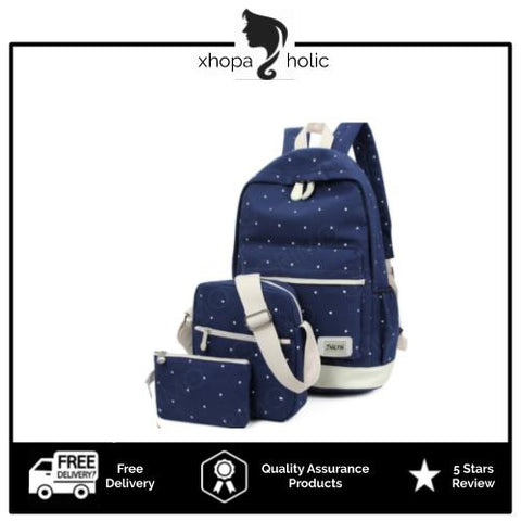 Premium Designed 3 in 1 Dot Women Travel Backpack