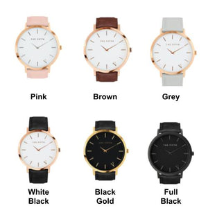 [2 For RM39] [100% Ready Stock] Minimalist Designed Watch Quartz Analog Band Leather Unisex Watch