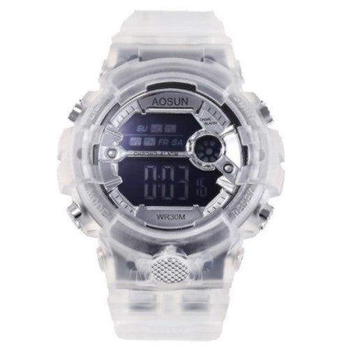 [100% Ready Stock] Multi-Functional Transparent Digital Colourful LED Watch