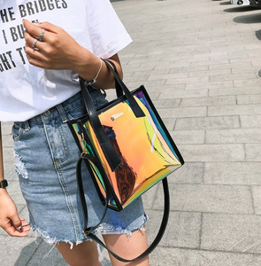 [100% Ready Stock] Casual Korean Inspired Transparent Colourful Women Shoulder Bag