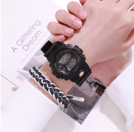 [100% Ready Stock] Colourful Multi-Functional Display Unisex Watch