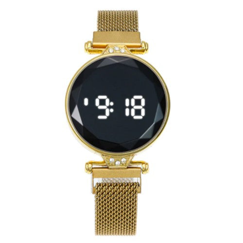 [100% Ready Stock] Luxury LED Touch Screen Magnetic Buckle Women Watch