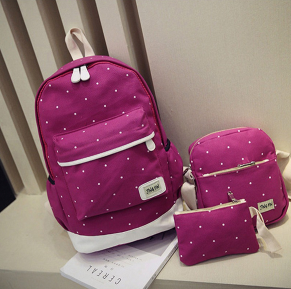 Premium Designed 3 in 1 Dot Women Travel Backpack