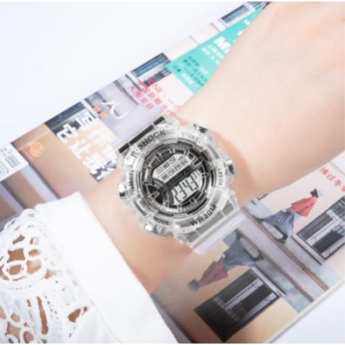 [100% Ready Stock] Transparent Stylish Unisex Multi-Functional LED Watch