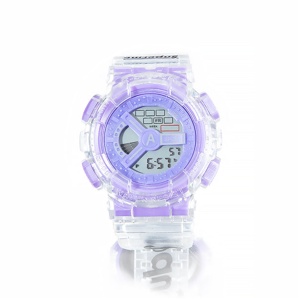 [100% Ready Stock] Transparent Solid Colour Unisex Multi-Functional LED Watch