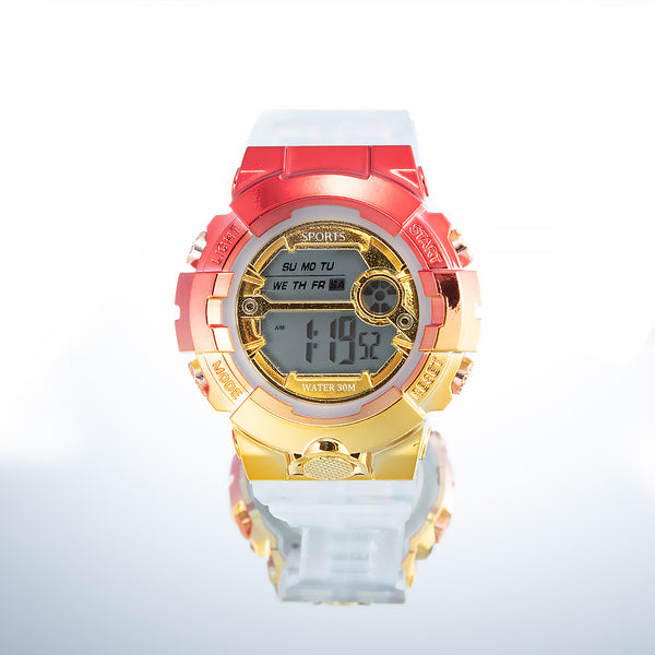 [Bundle for 2 @ RM45] [100% Ready Stock] Transparent Rainbow Colour Unisex Multi-Functional LED Watch